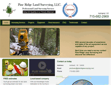 Tablet Screenshot of pineridgesurveying.com